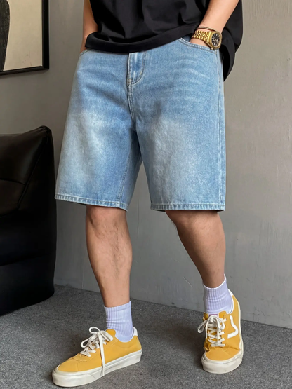 Men's Vintage Wash Denim Shorts