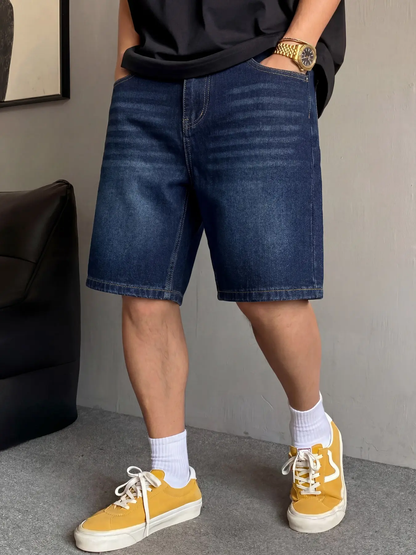 Men's Vintage Wash Denim Shorts