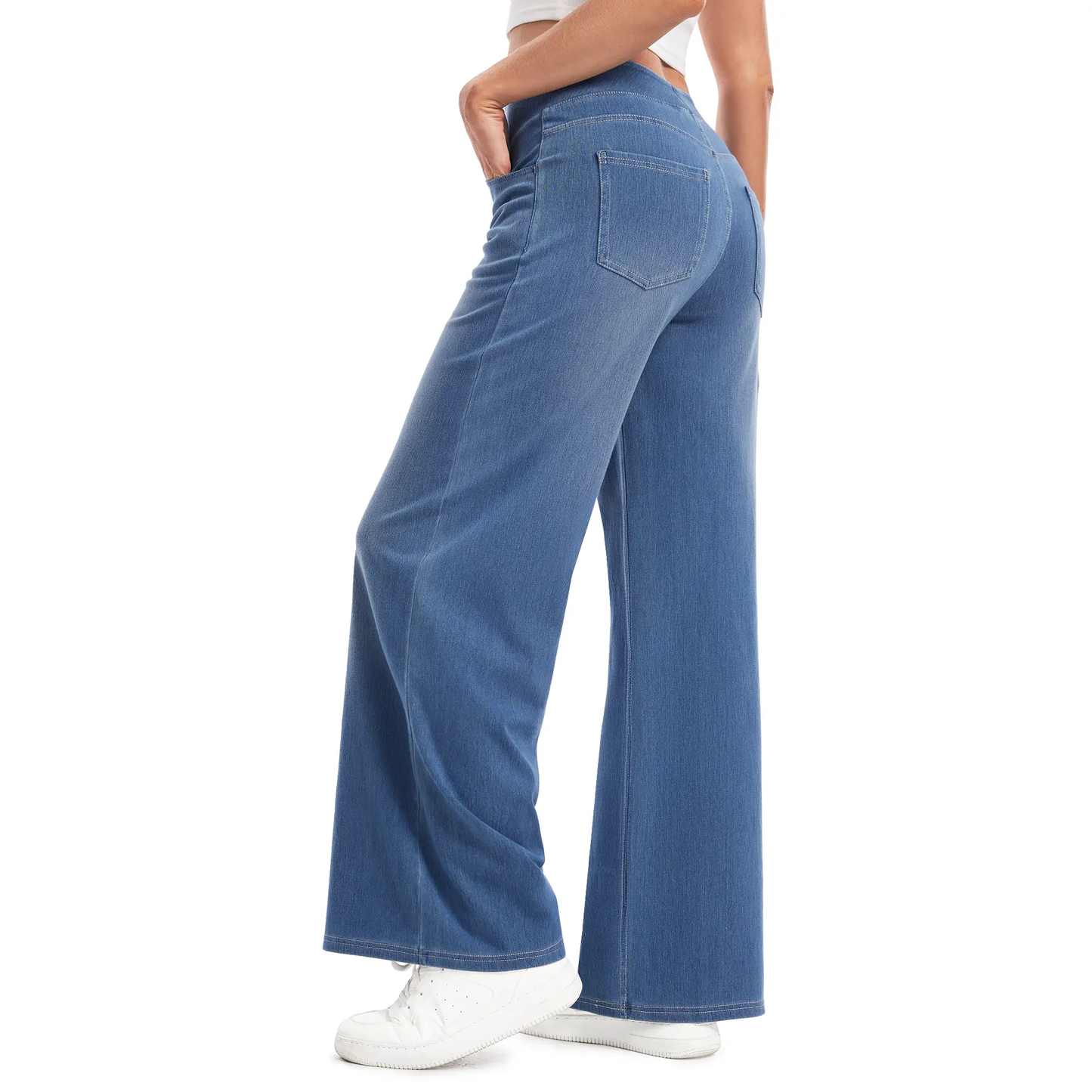 Women's Plus Size High Waist Wide Leg Jeans