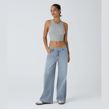 Women's Low Rise Wide Leg Jeans