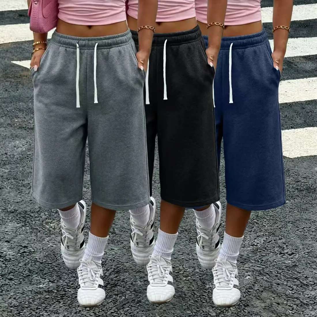 Women’s 3-Pack Wide Leg Lounge Pants with Pockets