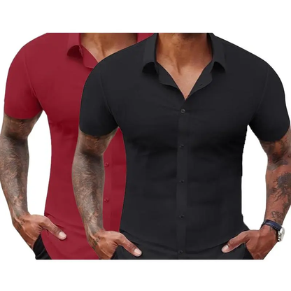 Men’s 2-Pack Slim Fit Stretch Dress Shirts