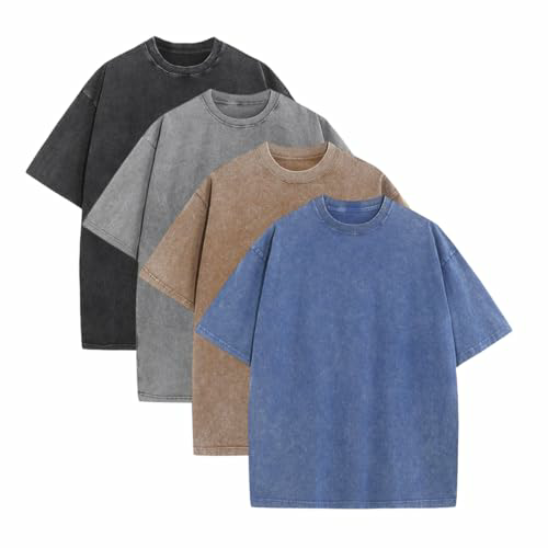 4-Pack Loose-Fit Cotton T-Shirts